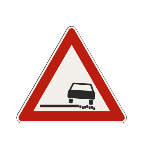 Dopravná značka - Nebezpečná krajnica - 116