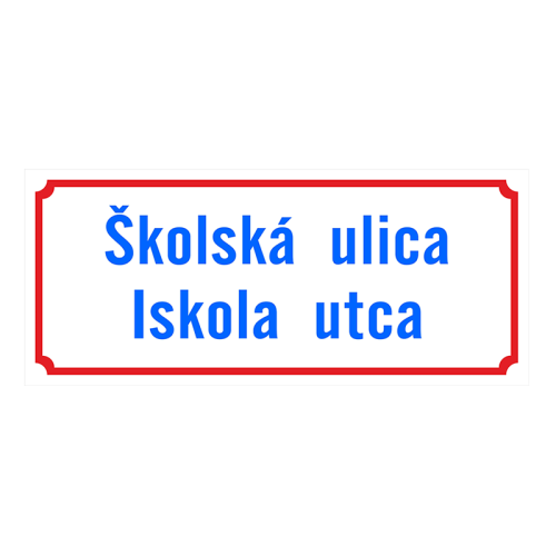 Uličná tabuľa slovenský dizajn
